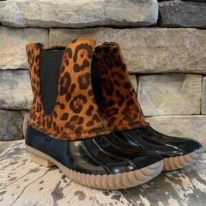Leopard Print Women's Winter Boots